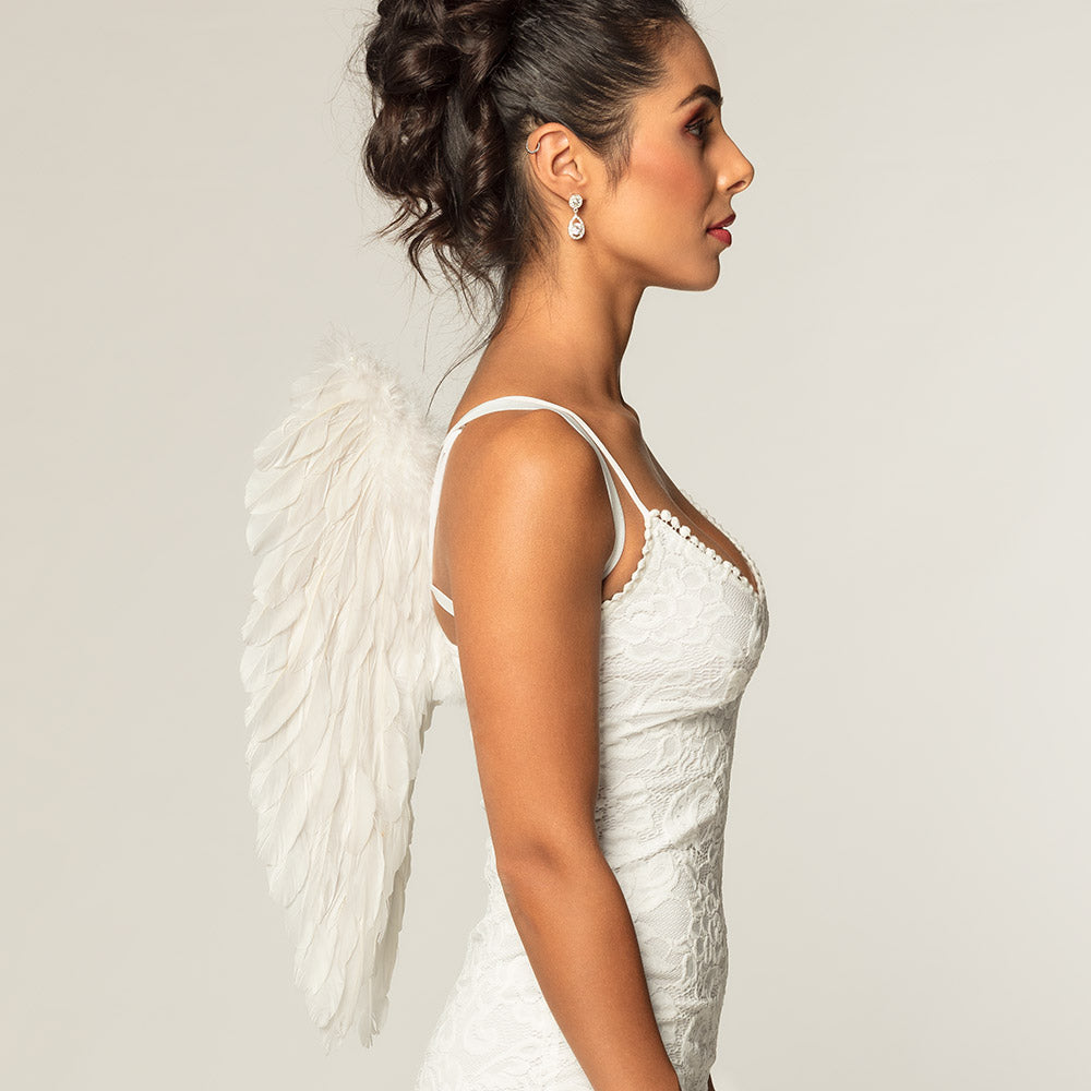 Ailes d'Ange Blanches Luxe - Déguisement Céleste Adulte