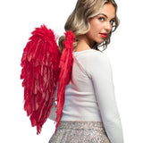 Ailes de Plumes Rouges - Accessoire Déguisement Angel Demon