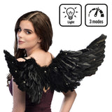 Ailes Noires LED Lumineuses - 3 Modes d'Éclairage