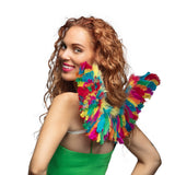 Ailes Plumes Arc-en-Ciel Multicolores - Accessoire Déguisement Fête