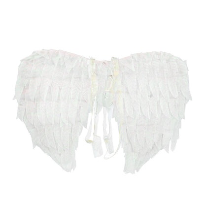 Ensemble Ailes d'Ange avec Auréole et Collier Blanc