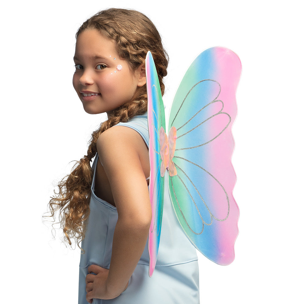 Ailes de Fée Papillon Arc-en-ciel Irisées pour Enfant