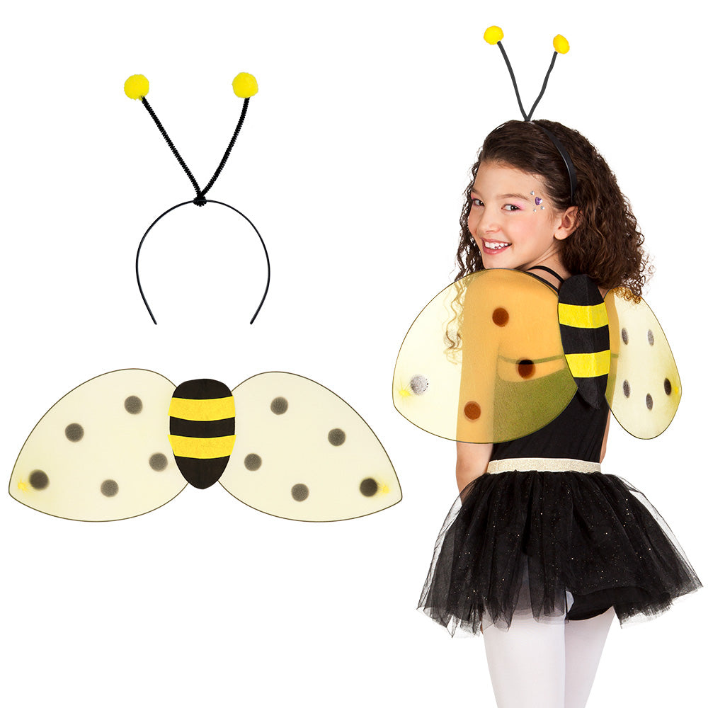 Déguisement Abeille Enfant - Ailes, Serre-tête et Jupe Tutu