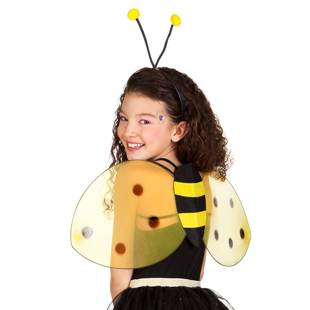 Déguisement Abeille Enfant - Ailes, Serre-tête et Jupe Tutu