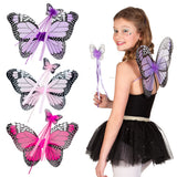 Ailes de Papillon Féerie avec Baguette Magique - Déguisement Enfant