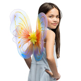 Ailes de Fée Papillon Iridescentes avec Fleur - Déguisement Enfant