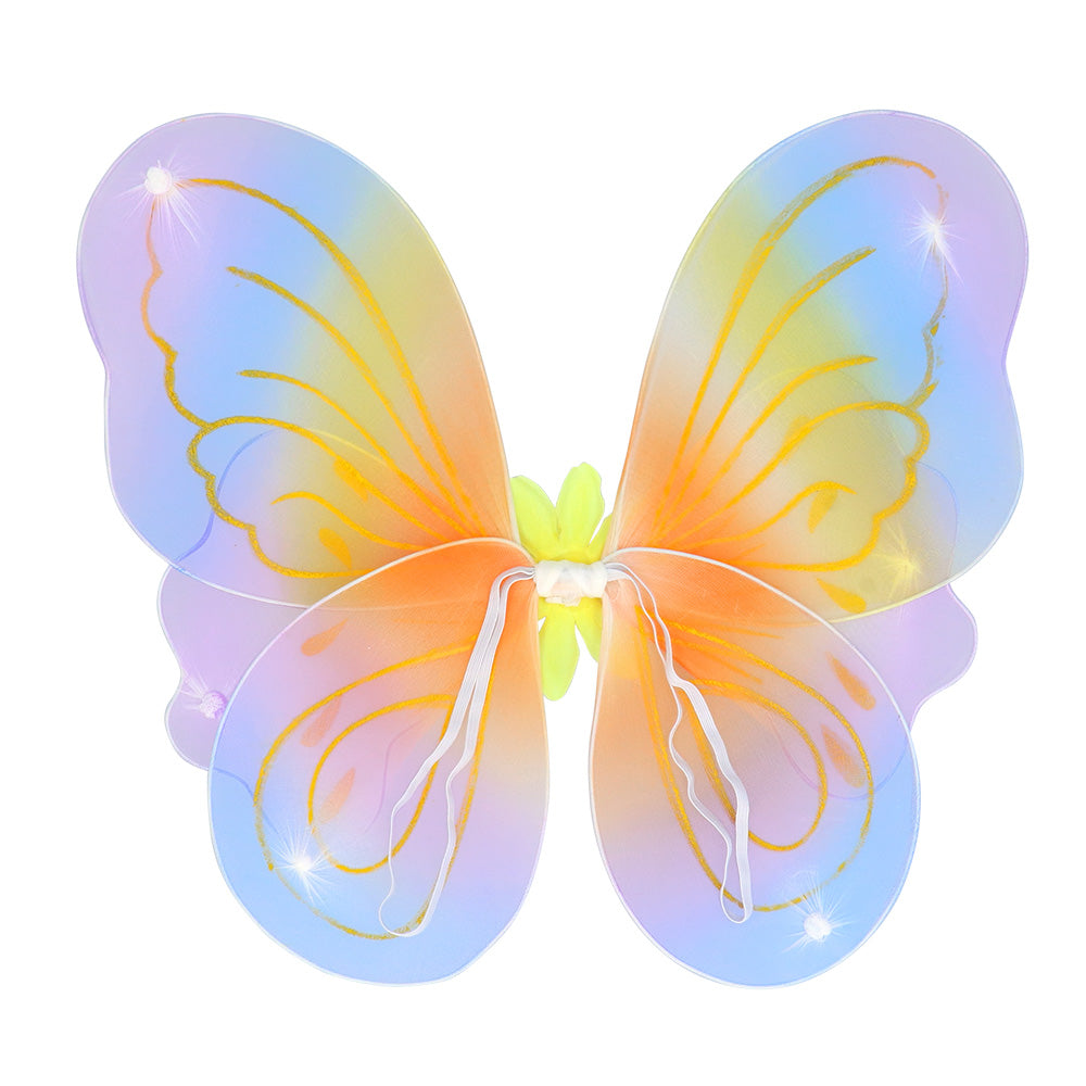 Ailes de Fée Papillon Iridescentes avec Fleur - Déguisement Enfant