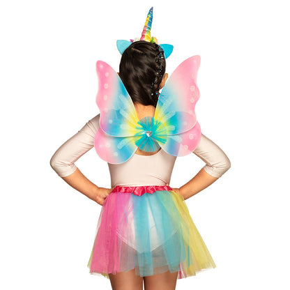 Déguisement Licorne Arc-en-ciel Enfant - Ailes, Headband & Tutu