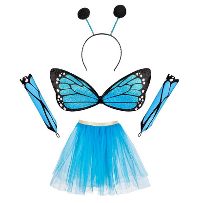 Déguisement Papillon Bleu Enfant - Ailes, Tutu & Accessoires