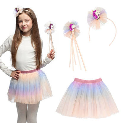 Set Déguisement Licorne Magique - Jupe Tutu Arc-en-ciel & Accessoires