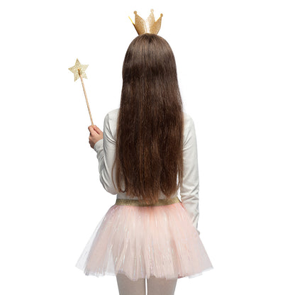 Set Princesse Couronne Tutu Rose Accessoires Fête Enfant