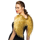 Ailes d'ange dorées paillettes - Accessoire déguisement féerique