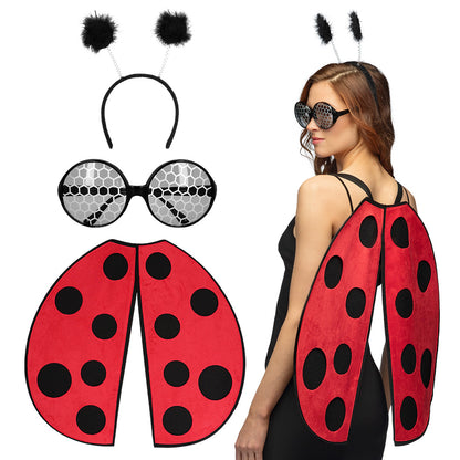 Déguisement Coccinelle Complet - Ailes, Lunettes et Antennes