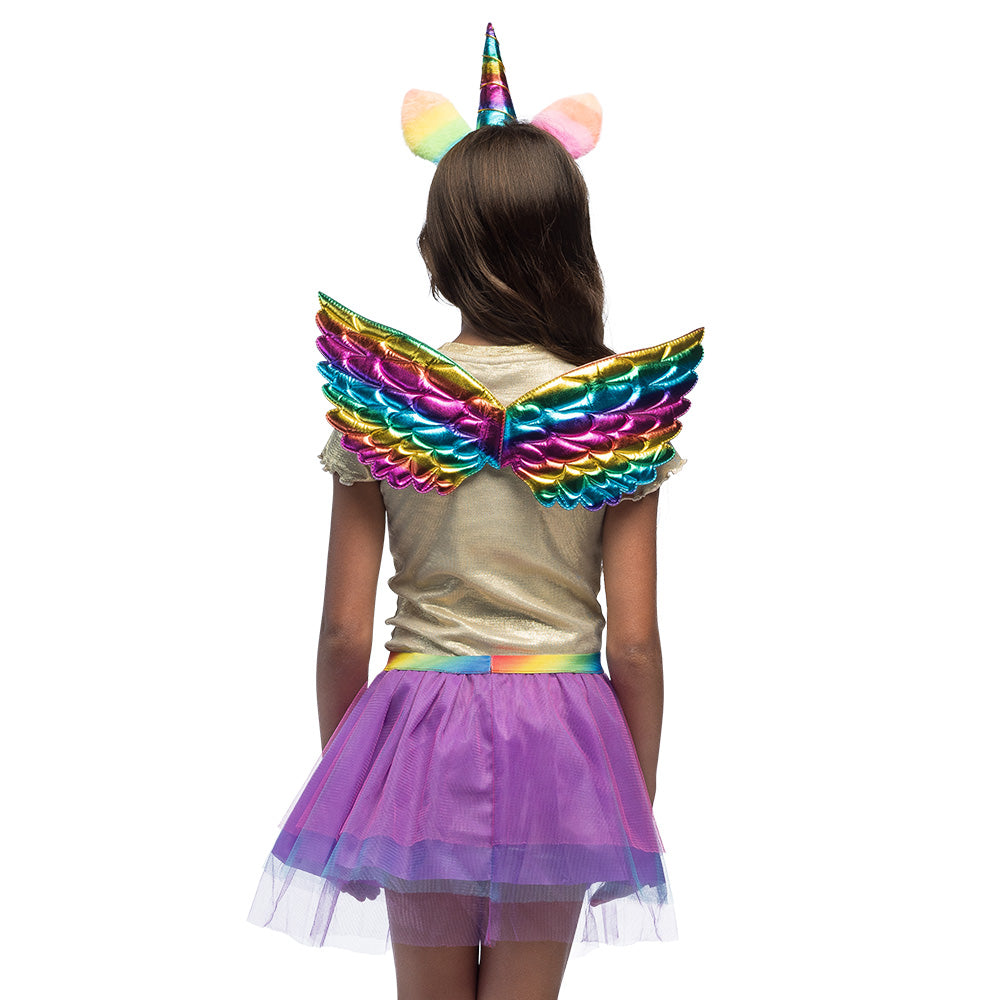 Déguisement Licorne Arc-en-Ciel Enfant - Ailes, Corne et Tutu