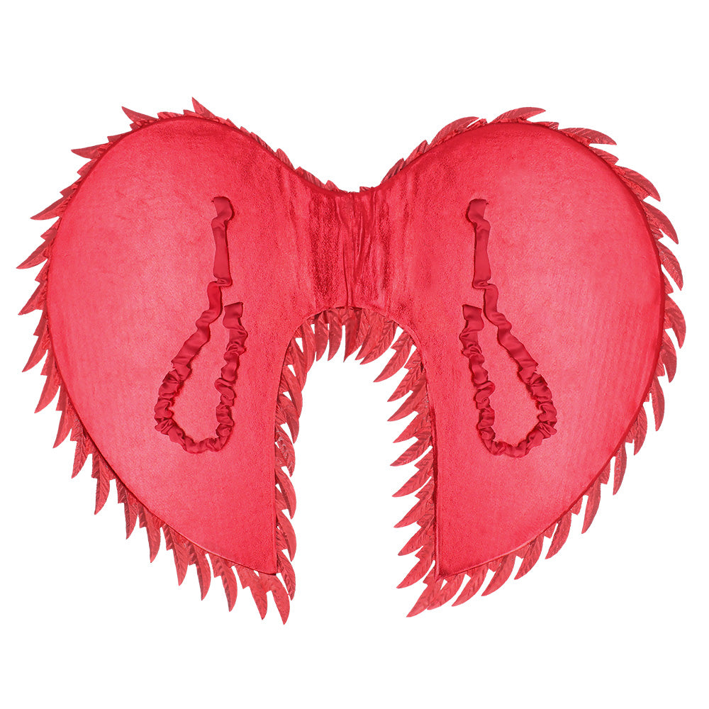 Ailes de Démon Rouges Plumes - Accessoire Halloween Déguisement