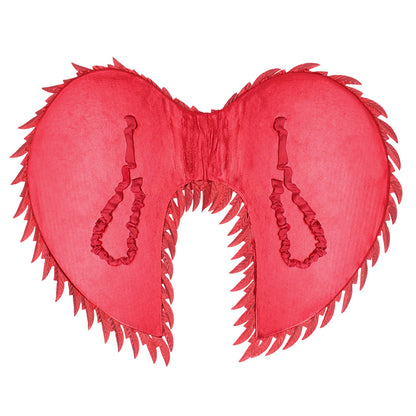 Ailes de Démon Rouges Plumes - Accessoire Halloween Déguisement