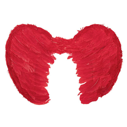 Ailes Rouges Plumes Déguisement Ange Démon Adulte