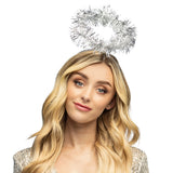 Serre-tête Halo Tinsel Argenté - Accessoire Ange Déguisement