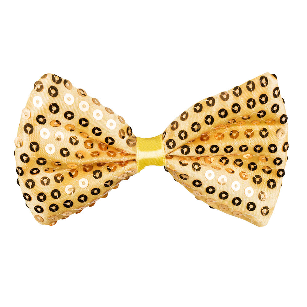 Nœud Pap' Doré à Paillettes - Accessoire Soirée Festive