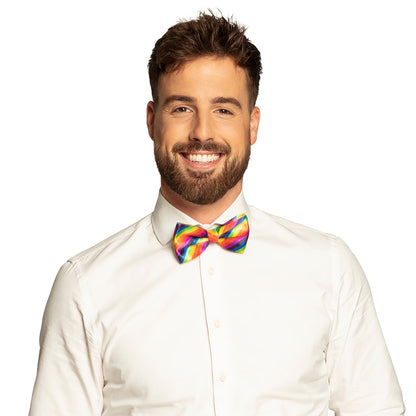 Nœud Papillon Arc-en-ciel Rayé Pride - Accessoire Soirée
