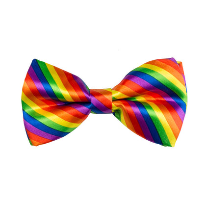Nœud Papillon Arc-en-ciel Rayé Pride - Accessoire Soirée