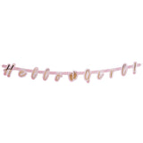 Guirlande Hello Girl Rose et Or - Décoration Baby Shower