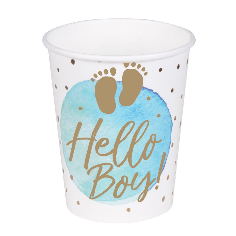 Gobelet Hello Boy Pieds Bébé - Décoration Baby Shower