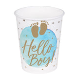 Gobelet Hello Boy Pieds Bébé - Décoration Baby Shower