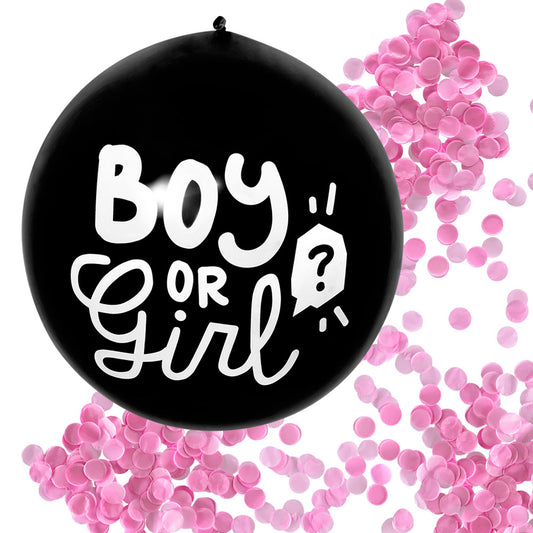 Ballon Révélation Sexe Boy or Girl - Noir 90cm