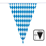 Guirlande Fanions Losanges Bleu Blanc - 4m de Décoration Bavaroise