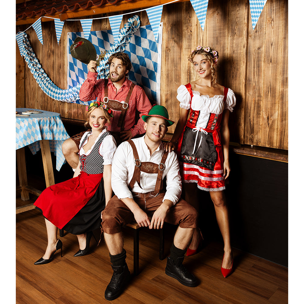 Chapeau Cowboy Rouge avec Plume - Déguisement Western Adulte