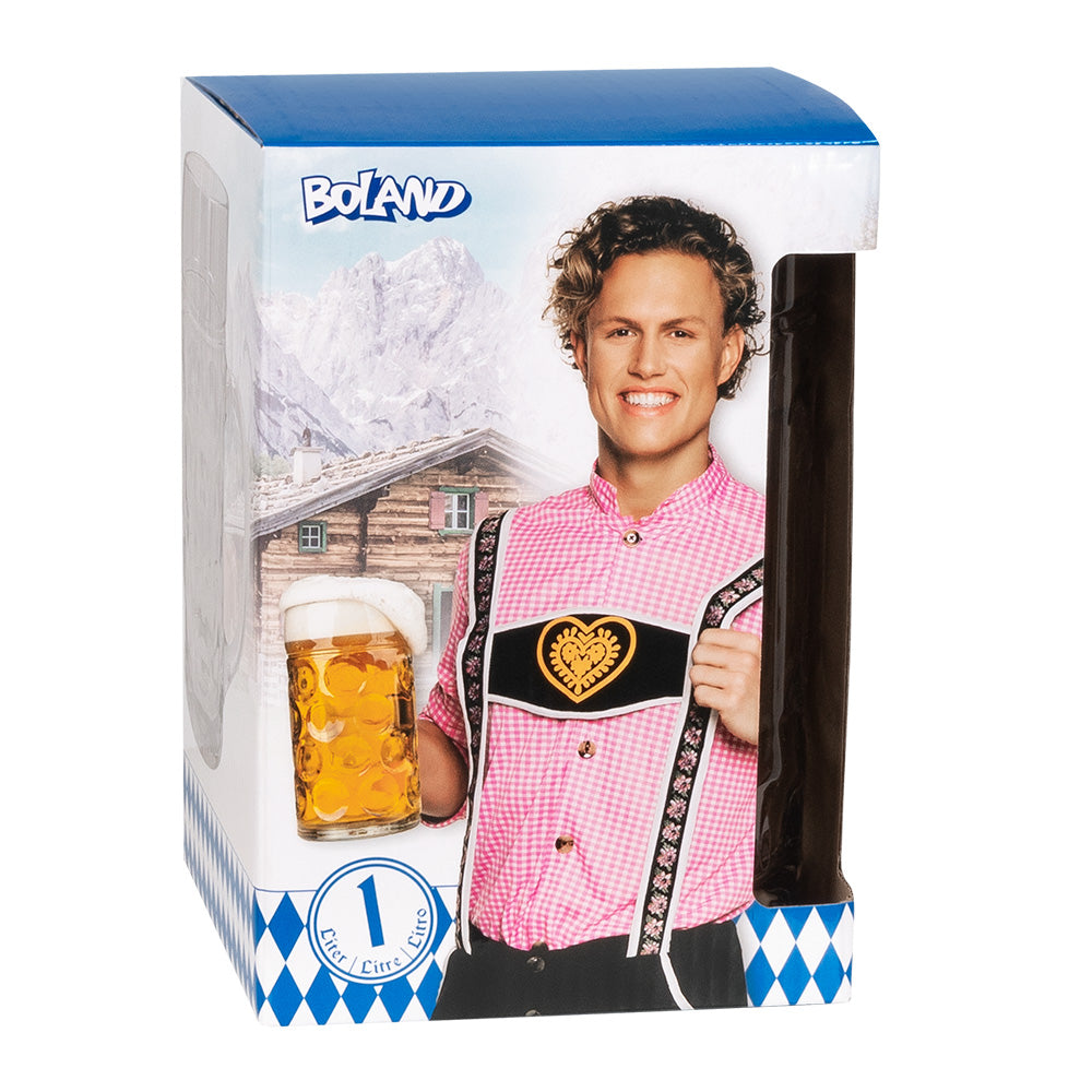 Chope de Bière Bavaroise 1L - Verre Typique Oktoberfest