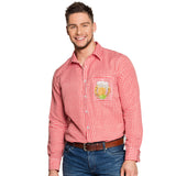 Chemise à Carreaux Rouge Blanche Taille M - Déguisement Oktoberfest