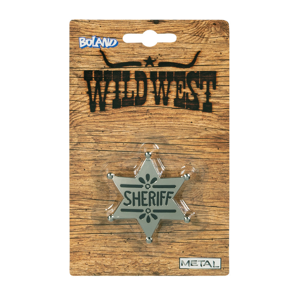 Insigne Sheriff Métallisé - Accessoire Costume Western Adulte