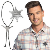 Bolo Tie Sheriff 2 pièces - Accessoire Western Cowboy
