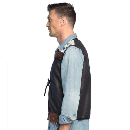 Gilet Cowboy Frangé Noir - Déguisement Western Adulte