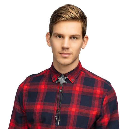 Bolo Sheriff Argent - Accessoire Western Adulte