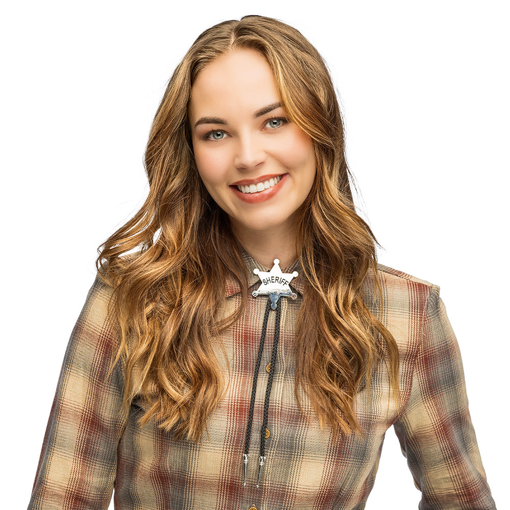 Bolo Sheriff Argent - Accessoire Western Adulte