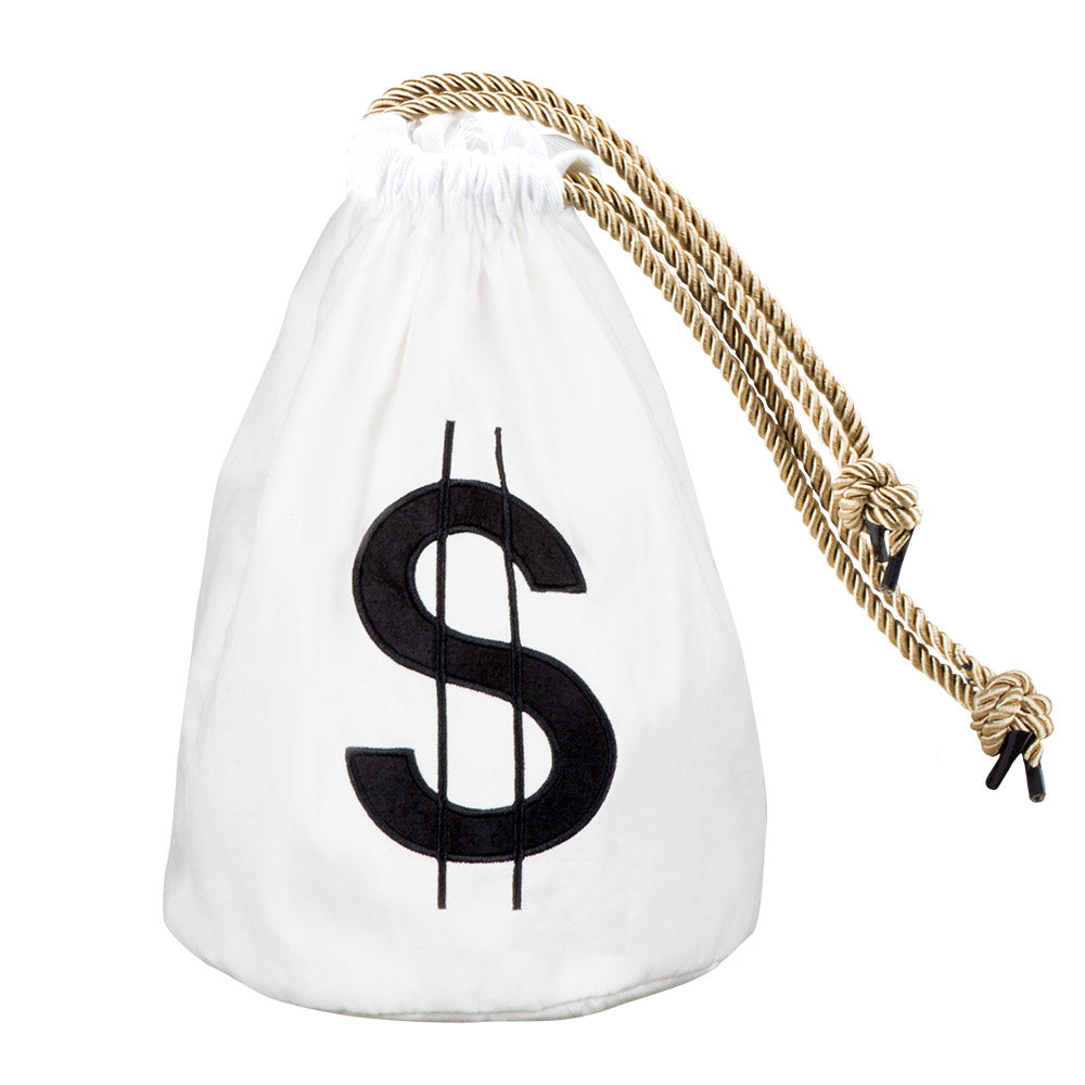 Sac à Argent Blanc Dollar 29 cm - Accessoire Déguisement