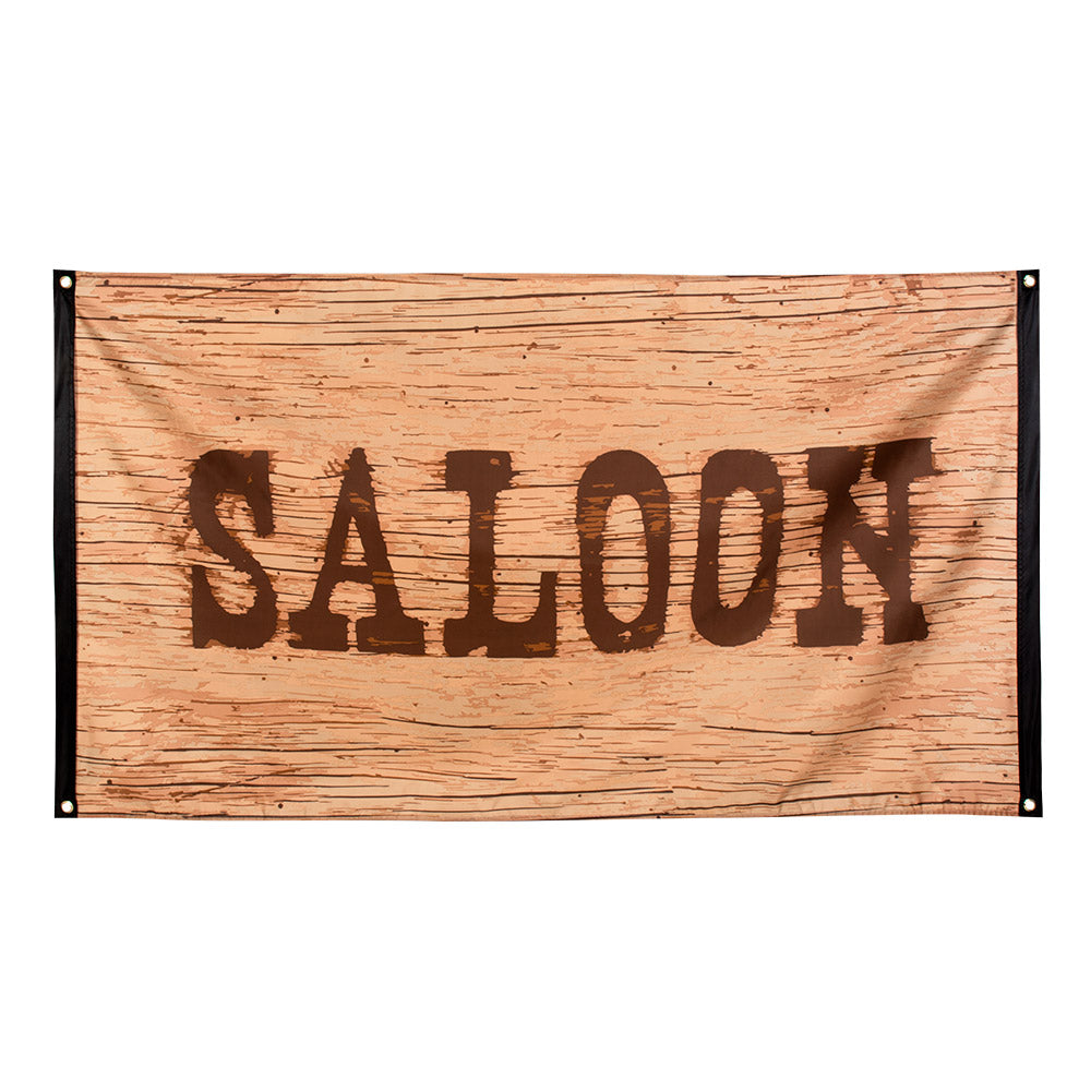 Bannière SALOON Décoration Western Bois - Thème Far West