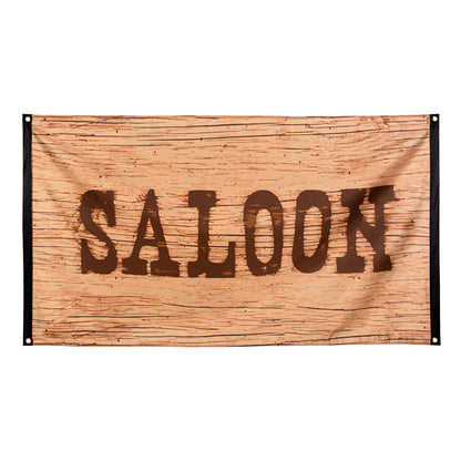 Bannière SALOON Décoration Western Bois - Thème Far West
