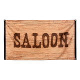 Bannière SALOON Décoration Western Bois - Thème Far West