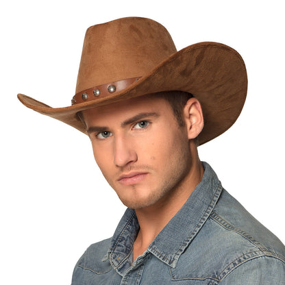 Chapeau Cowboy Suédine Marron – Look Western Authentique