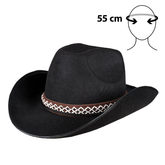 Chapeau Cowboy Noir Enfant - Accessoire Western Authentique