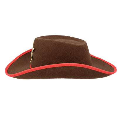 Chapeau Cowboy Enfant Marron & Rouge avec Étoile Dorée