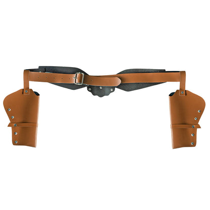Ceinture Cowboy Cuir Marron avec Holster et Munitions