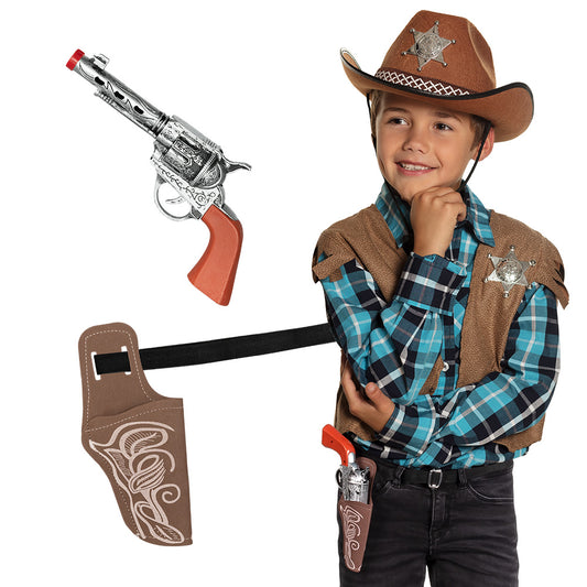 Set Cowboy Enfant Pistolet Holster Ceinture Sheriff