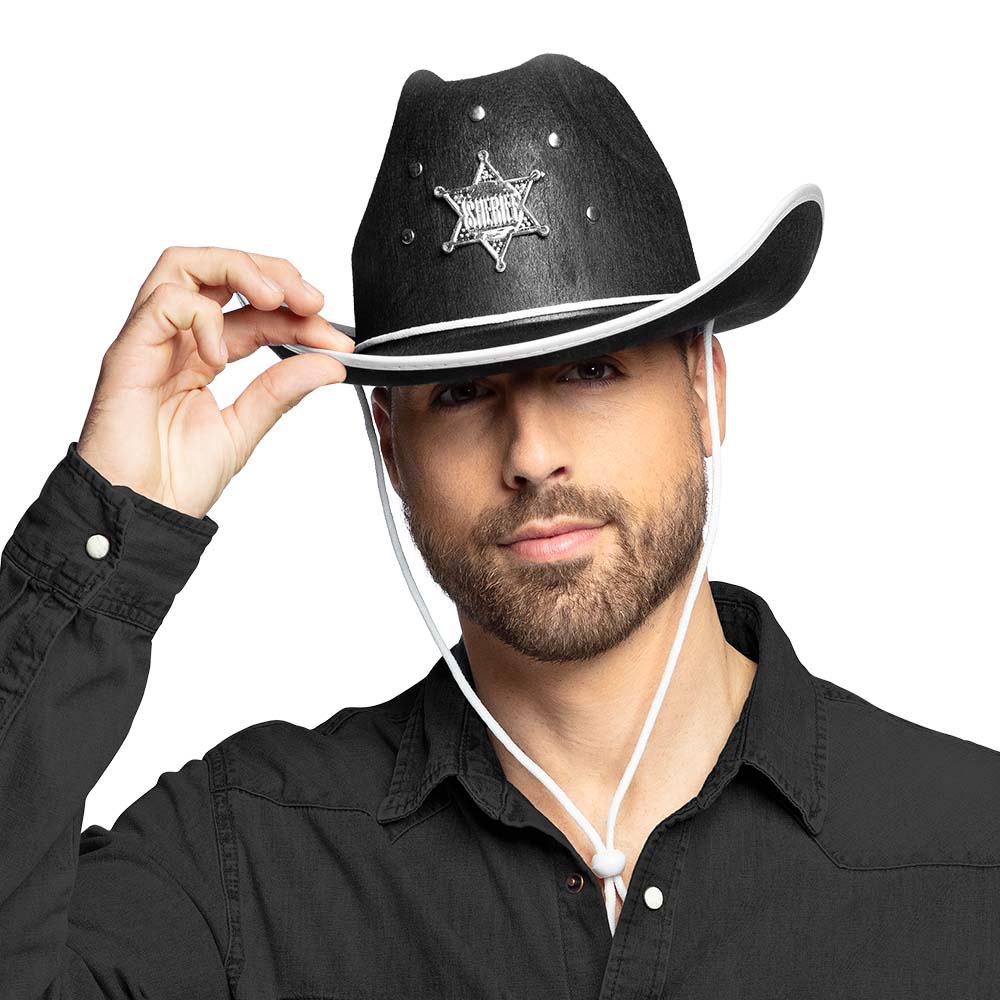 Chapeau Cowboy Sheriff Adulte - 5 modèles assortis