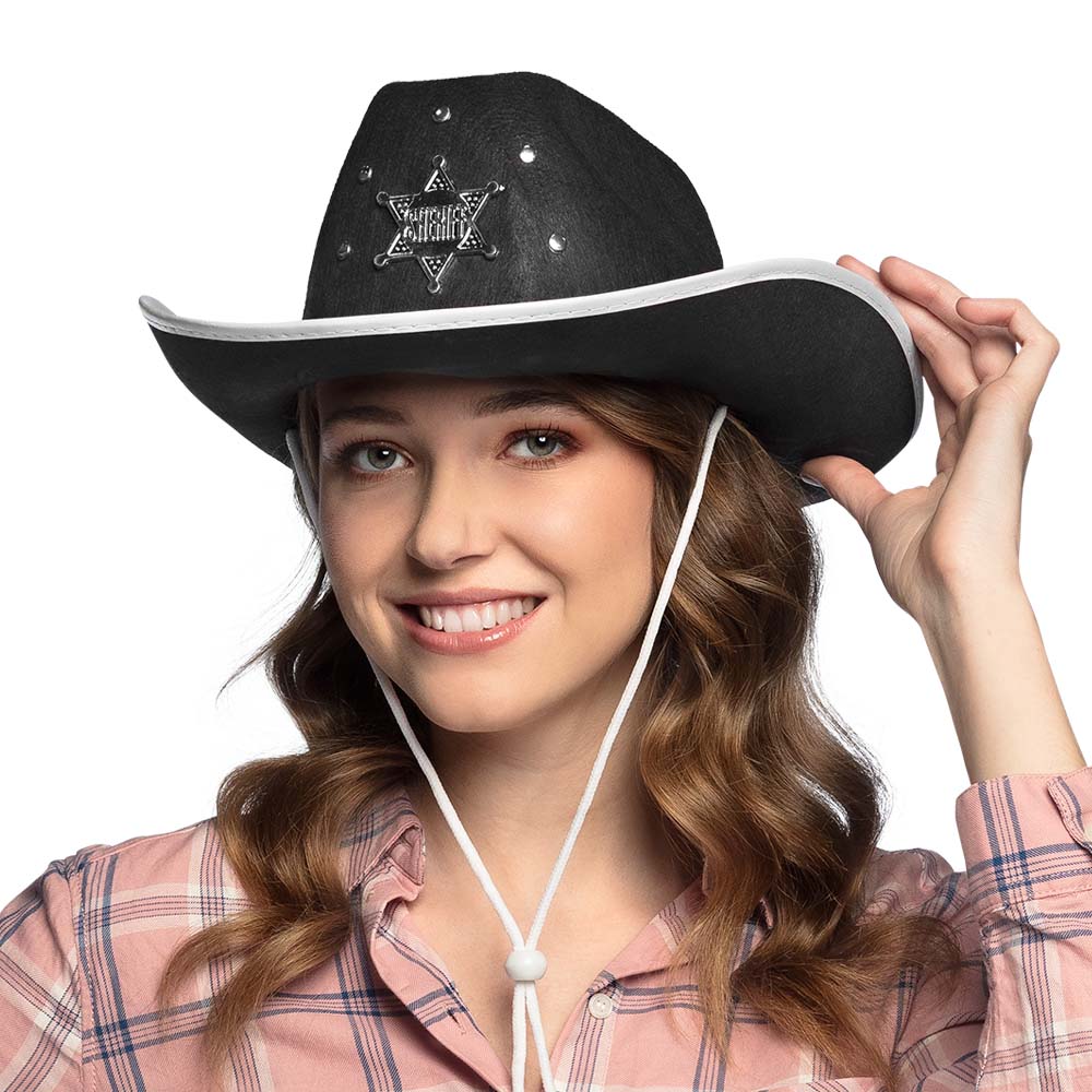 Chapeau Cowboy Sheriff Adulte - 5 modèles assortis