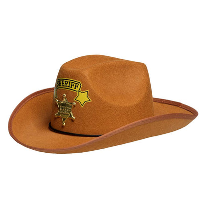 Chapeau Cowboy Sheriff Adulte - 5 modèles assortis